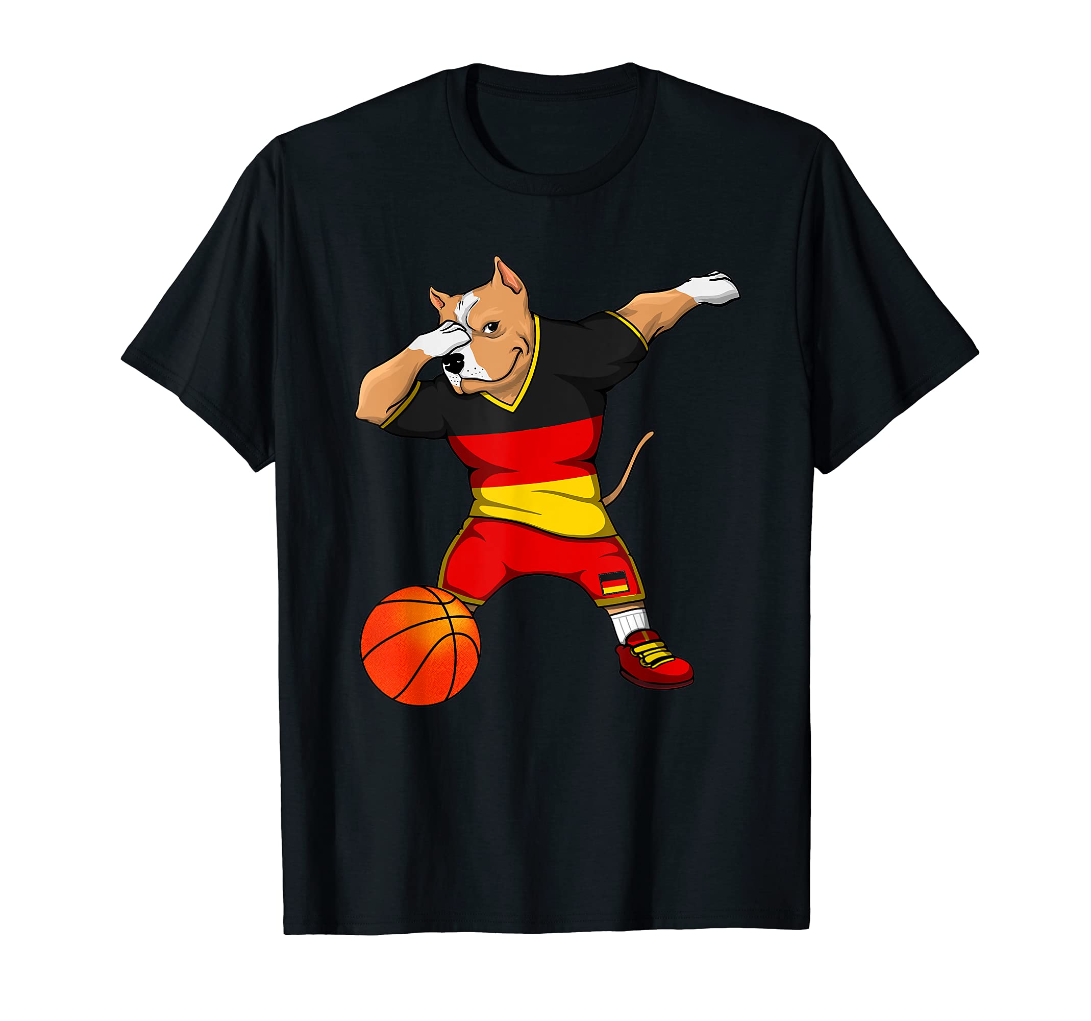 Dabbing Pit Bull Germany Basketball Fans Jersey German Sport T-Shirt