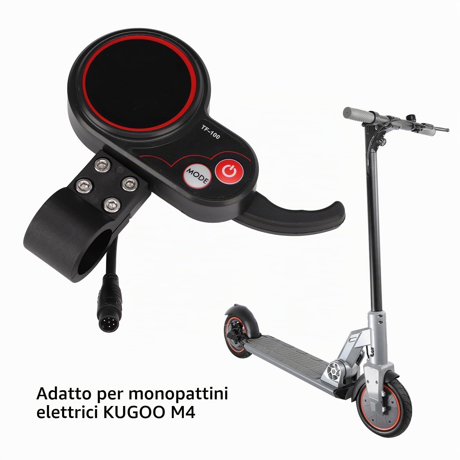 Acceleratore a Pollice per Scooter a 3 Livelli, Controller per Scooter Tf100, Pattini, Skateboard e Scooter 48 V TF-100 Display Strumento di Comunicazione a 6 Pin per Controller