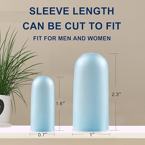 Vista 17 de Gorras de gel para los dedos, paquete de 14 protectores de dedos para mujeres, fundas de silicona para los dedos de los pies, para hombres