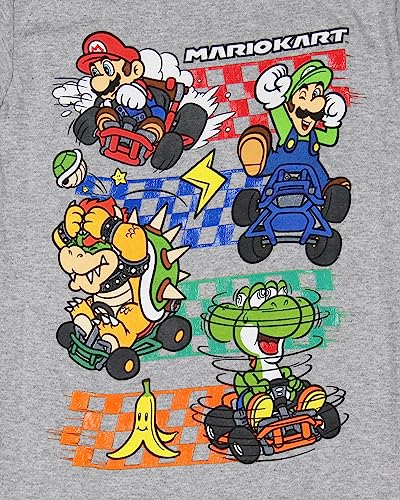 Seven Times Six Mario Kart Boys' Kart Race Mario, Luigi, Bowser, Toad Graphic T-Shirt (10/12)2