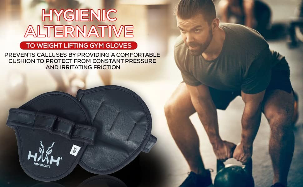 HMH Sports Gym Gloves Weight lifting Gloves Women Men Barehand Grips Support Cross-Training, Rowing, Power-Lifting, Pull Up for Men & Women