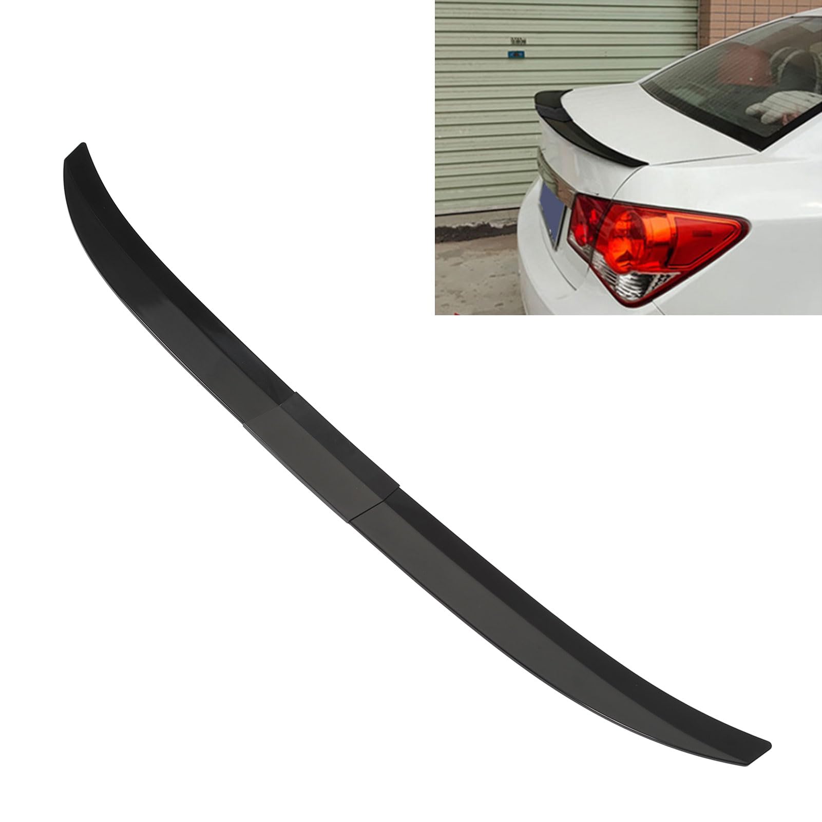 Aramox Alettone Posteriore Per Auto – 3 Pezzi In ABS Nero Lucido, Aerodinamico E Universale Con Nastro Biadesivo