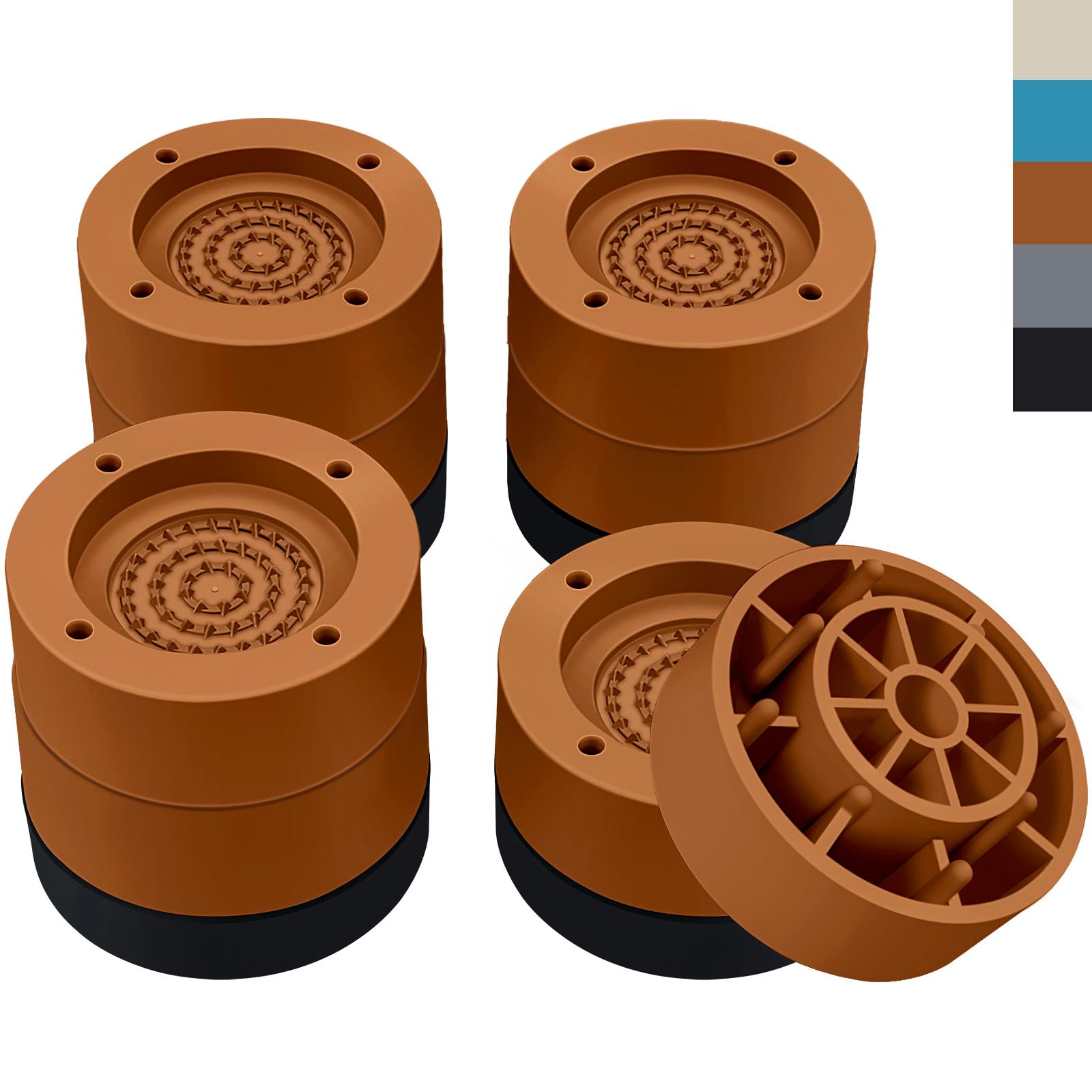 ANNKUT Furniture Risers 2 inch，Round Bed Risers Heavy Duty，Elevation in Heights 1 or 2 Inch for Chair Table and Desk Legs Lifting，Adjustable Bed Lifts