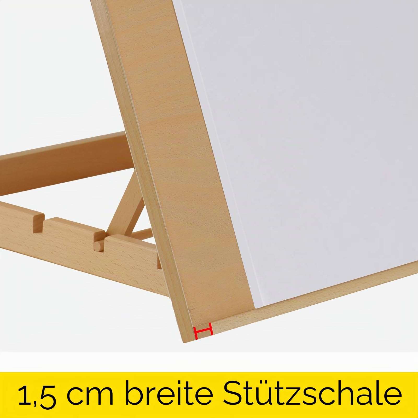 MEEDEN Extra große Schreibtischstaffelei: 50,8 x 76,2 cm, tragbar, Buchenholz, Standstaffelei – 5 Positionen verstellbare Desktop-Zeichenstaffelei