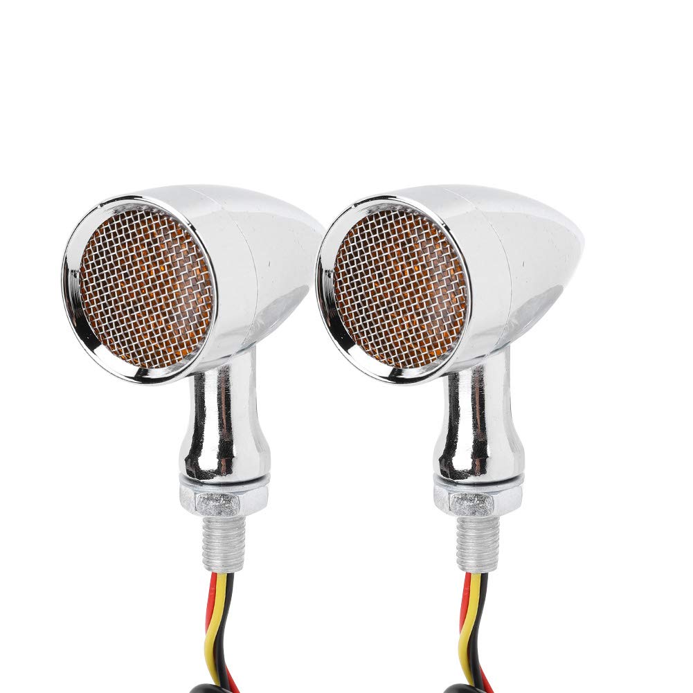 Qiilu Set Di 2 Frecce LED Per Moto | 12V Universali Con Effetti Luminosi | Colore Bianco | Lenti Di Ricambio Incluse