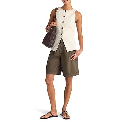 Madewell Crewneck Cutaway Vest Tencel Twill Women