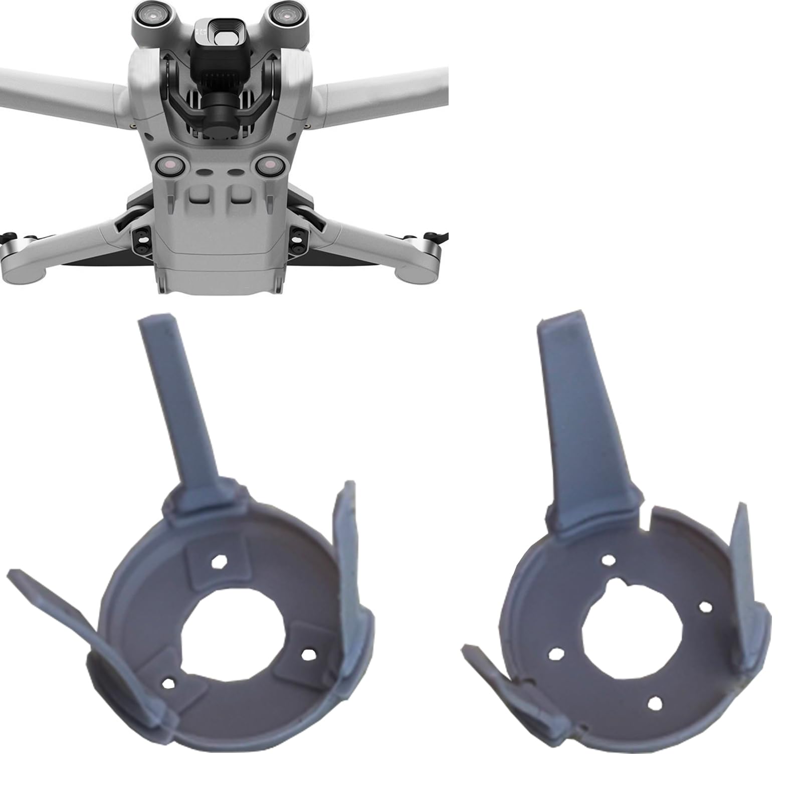 Amortisseurs Caoutchouc Pour DJI Mini 4 Pro - Boules Cardan Grises - Accessoire Drone