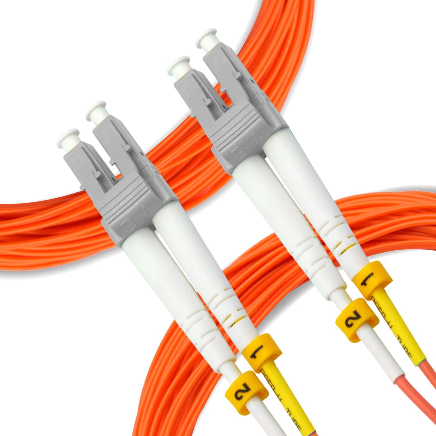 DigitX Câble Fibre Optique Multimode Duplex OM1 62,5/125 – SC/SC 2 Mètres, Orange, Haute Performance Réseau