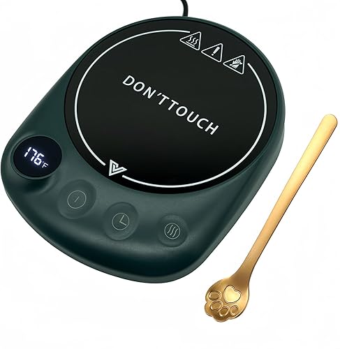 Calentador de taza de café, calentador de tazas con apagado automático de 50 W, calentador de café inteligente con 5 ajustes de temperatura y