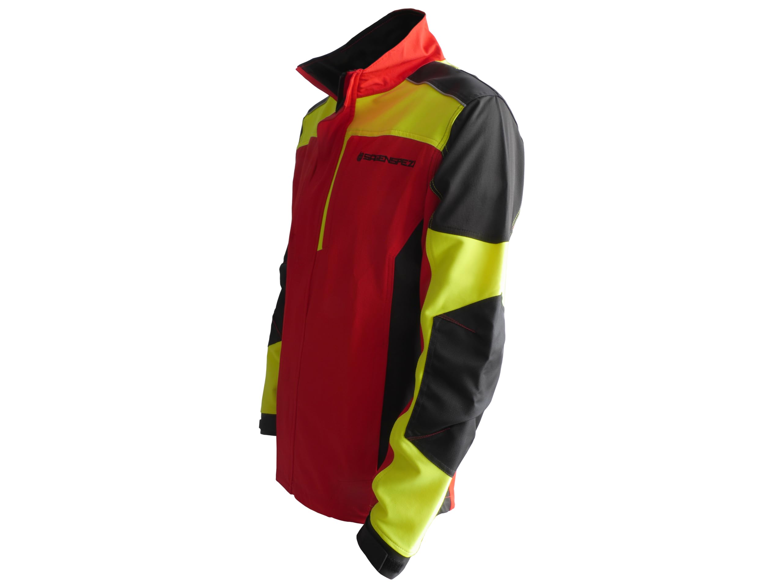 Sägenspezi Forstjacke S1 Ultra rot/neon gelb/schwarz