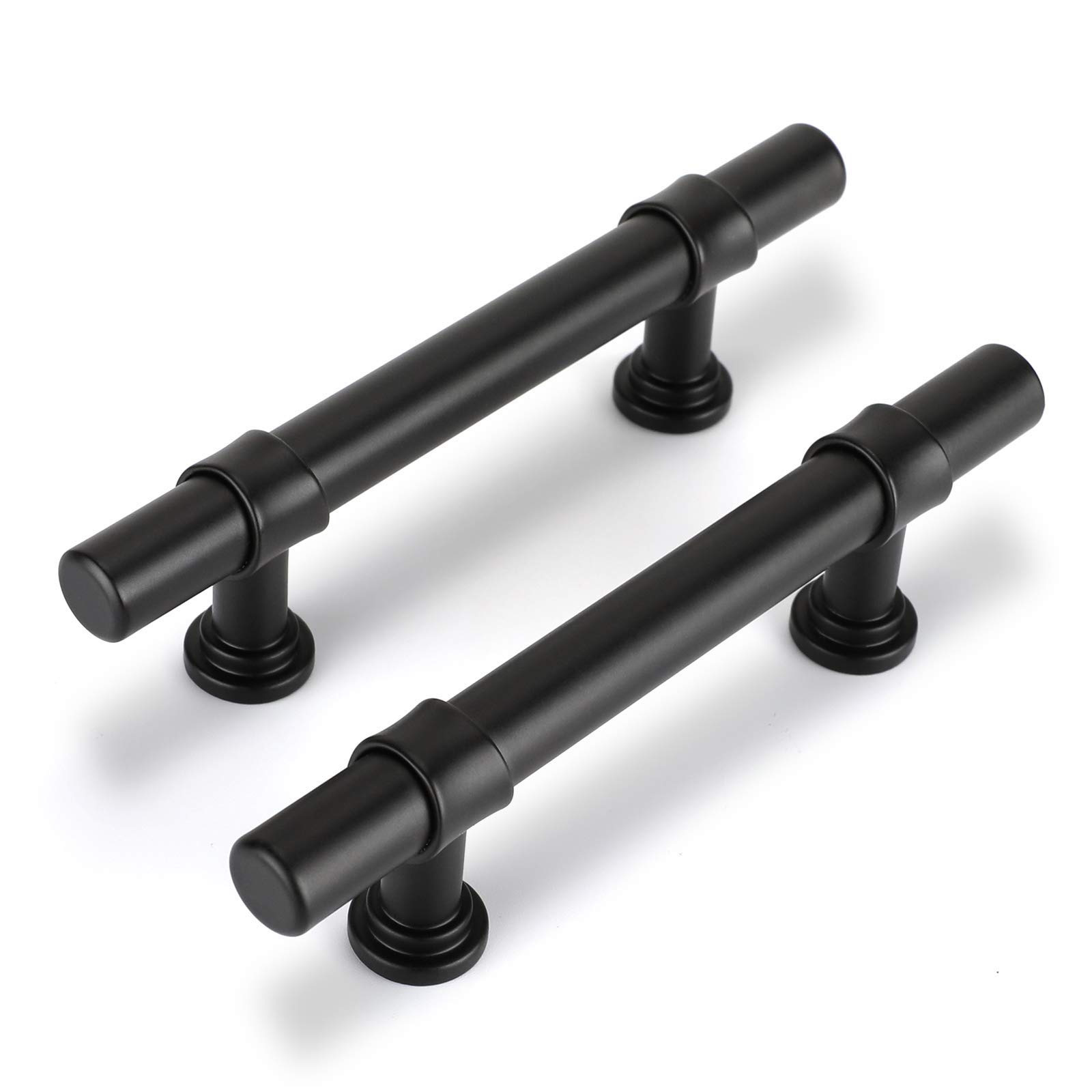 goldenwarm 25 Pack Black Cabinet Pulls 3 Inch Kitchen Cabinet Handles Black Drawer Handles Modern Dawer Pulls and Knobs Kitchen Hardware for Dresser Bathroom
