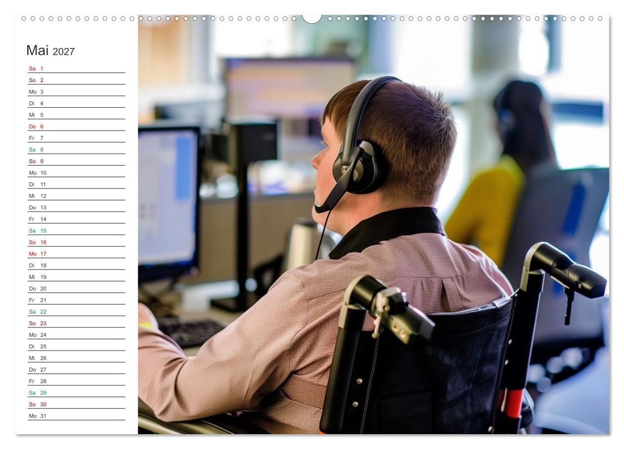 CALVENDO - Büro mit Zukunft (Wandkalender 2027 DIN A2 quer), Monatskalender: om strukturierten Arbeiten mit Zahlen bis zur smarten Kommunikation im Team – hier treffen Organisation, Technik und Verant
