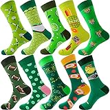 [COCO TOE] 靴下 メンズ ソックス 大きいサイズ セット ビジネス スポーツ 綿 抗菌通気 春夏秋冬 カラフル おしゃれ おもしろい 幾何柄 動物柄 (10 Pairs-Mix 034)