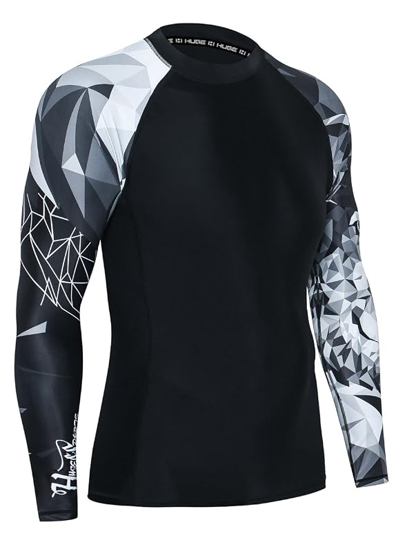 HUGE SPORTS Wildling Series UV Protection Quick Dry Compression Rash Guard (Wolf,3XL) by HUGE SPORTS - Image 3