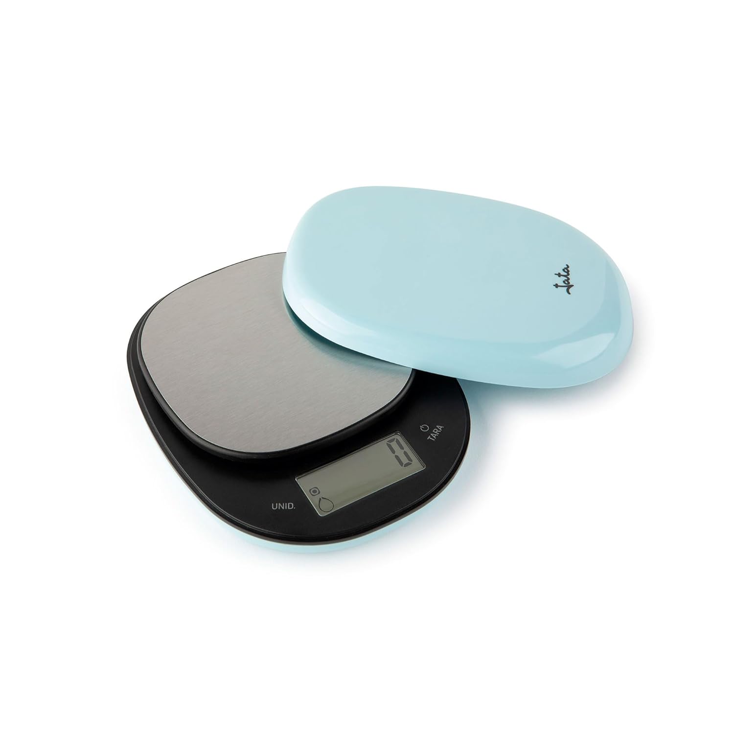 Jata HBAL1202 - Digital Kitchen Scale, High Resistance, High Precision, Up to 5 kg, LCD Display, Tare Function, Includes Batteries and Lid, Measures: 14 x 17.5 x 2.8 cm