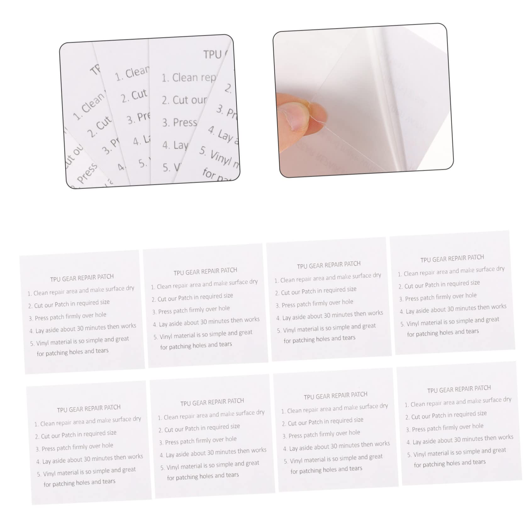 STOBOK 100stücke Teiliges Tpu Reparaturset Für Zelte Und Aufblasbare Produkte Selbstklebende Wasserdichte Flicken Für Reparaturen Für Risse