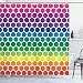 Ambesonne Polka Dots Home Decor Collection, Illustration of Bright Rainbow Colored Dots Big Circles Spots Playroom Kids Theme, Polyester Fabric Bathroom Shower Curtain Set with Hooks, Multi