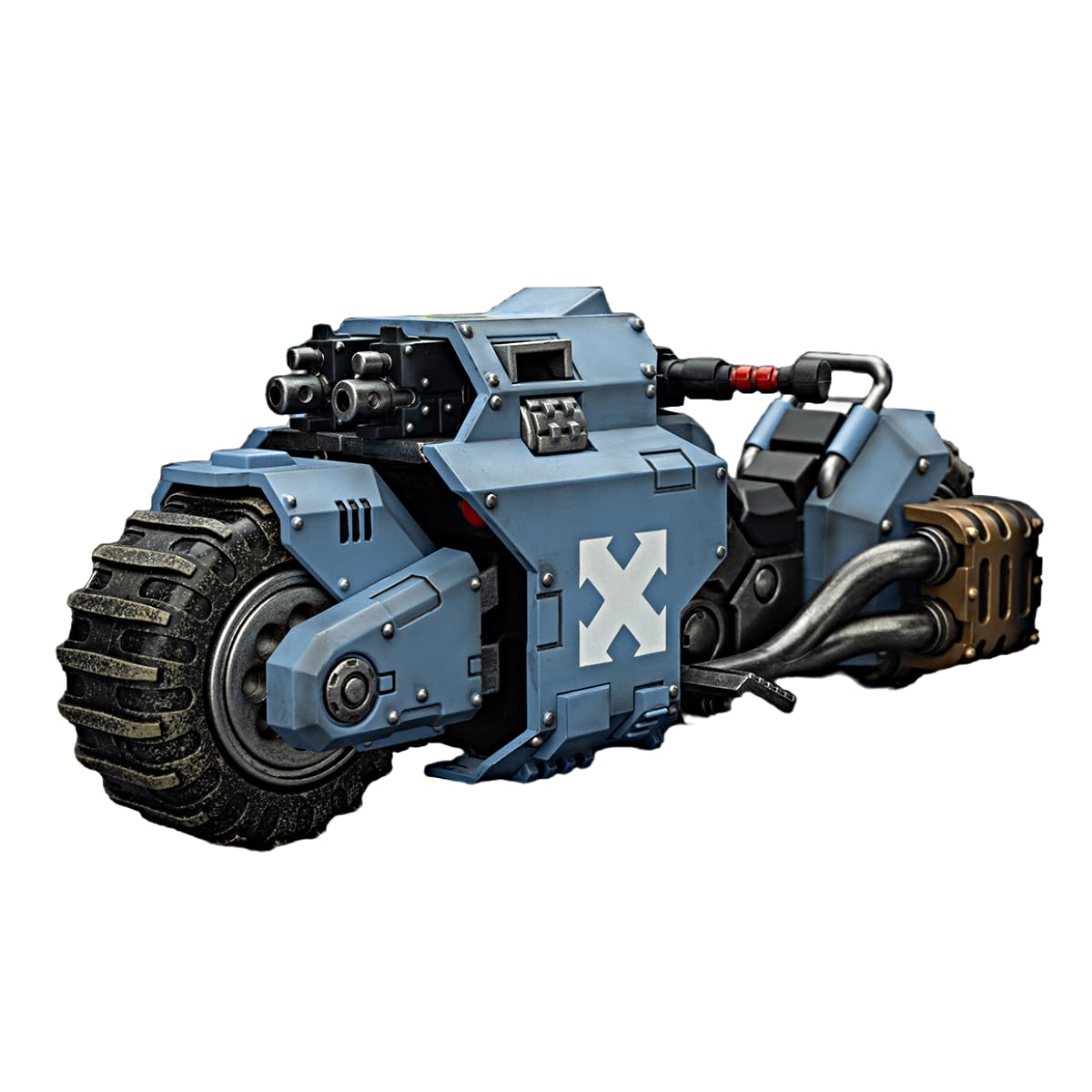 TOYVERSE JOYTOY Warhammer 40,000 Space Wolves Raider-pattern Combat Bike with twin-linked bolt rifles 1/18 Scale Collectible Vehicle for Ages 15+