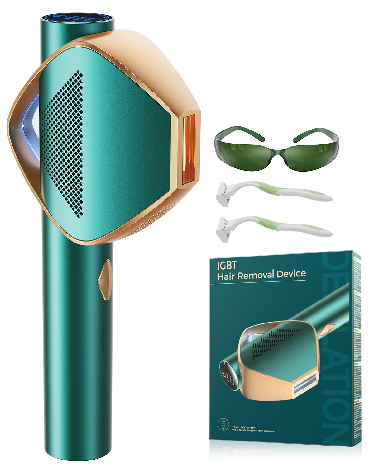 Depiladora de luz pulsada para mujer, depiladora láser con 0,8 s Ultra-Flash IGBT, 3 en 1, energía graduada, flash infinito, 600 NM depilación láser para mujeres, cara, cuerpo, depilación bikini