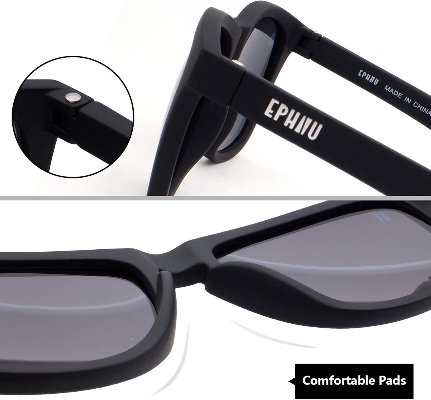 Miniatura 2 de EPHIU Polarized Sports Sunglasses Running for Men Women Mirror Lens No Slip No Bounce for 100% UV Protection