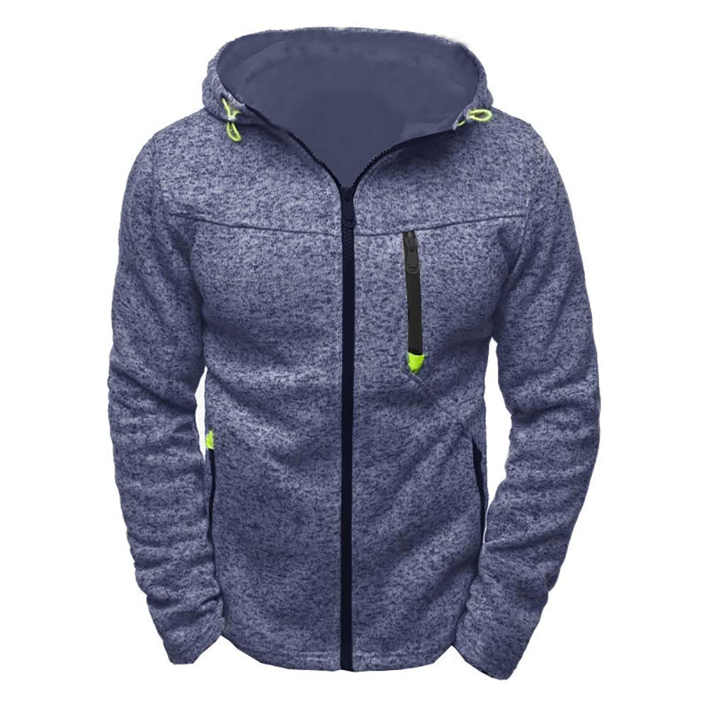 acelyn Mens Casual Hoodie Zip up Sweatshirt Jumper Jacket Fleece Cardigan M-2XL