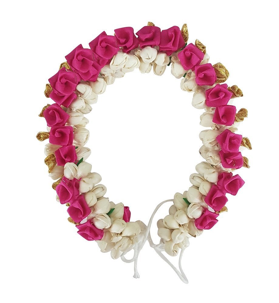 AASA Artificial Hair Juda Gajra For Women Juda Bun accessories For Wedding Girls, Dark Pink, 20 Gram, Pack Of 1 (10304)