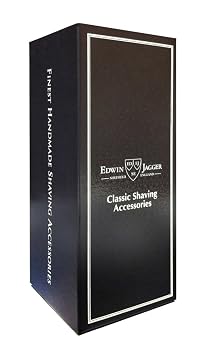 Edwin Jagger Large Silver Tip Badger Hair Shaving Brush with Drip Stand (Imitation Ebony)