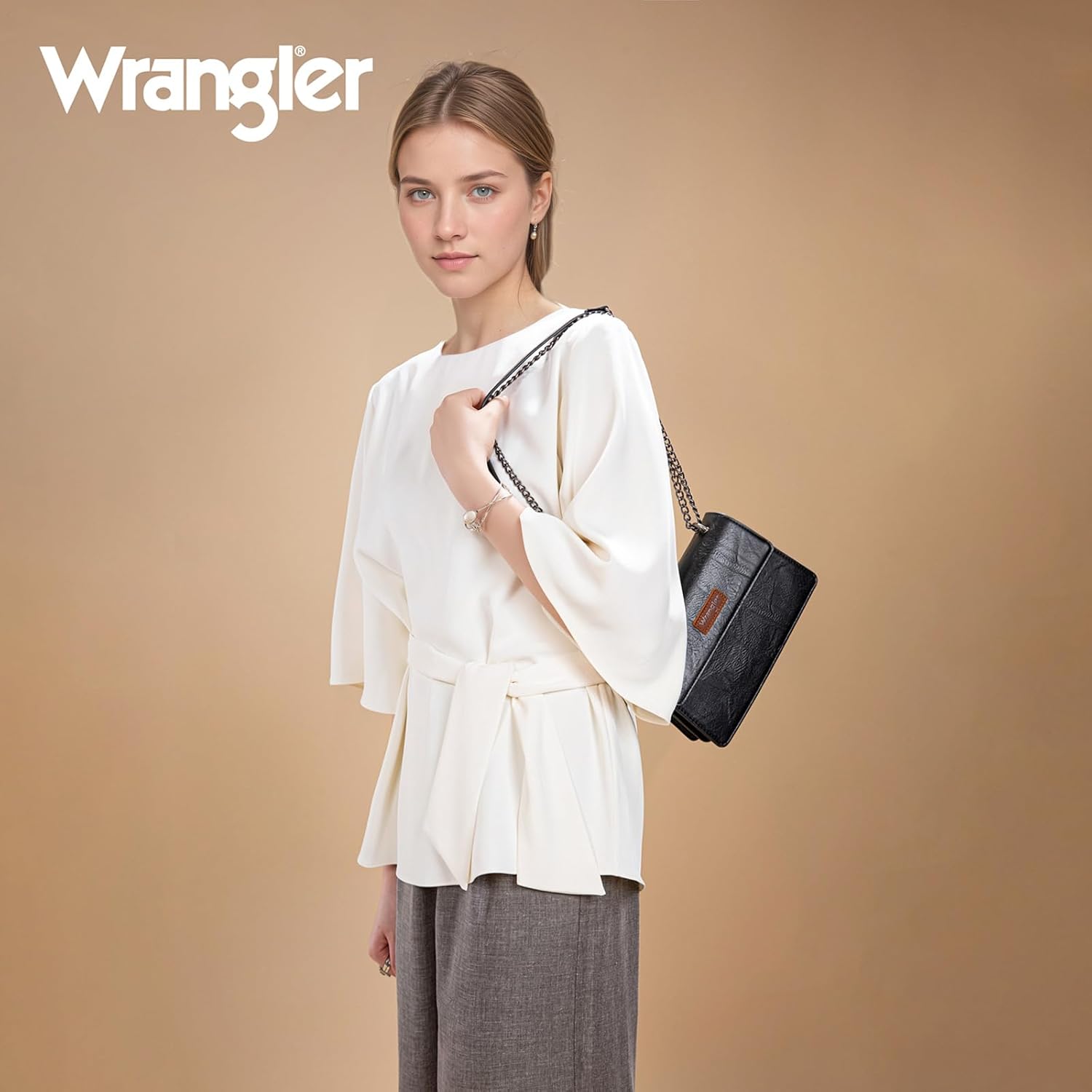 Wrangler Crossbody Purse for Women Shoulder Bag Vintage Wallets with Chain Strap - Image 7