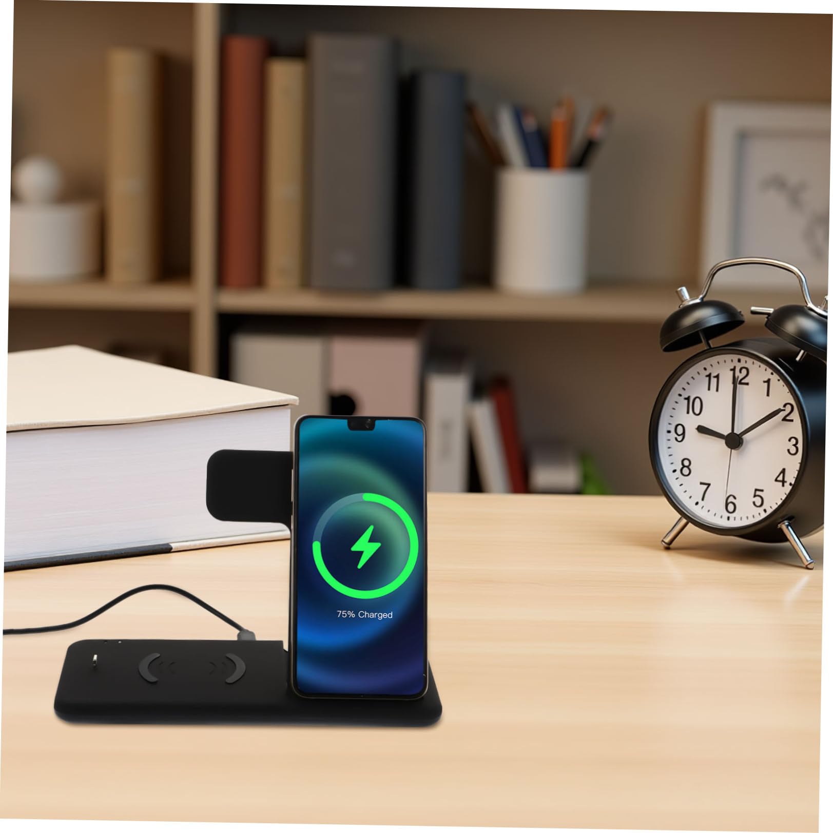 Cargador Inalámbrico Plegable 15w para Teléfono, Negro
