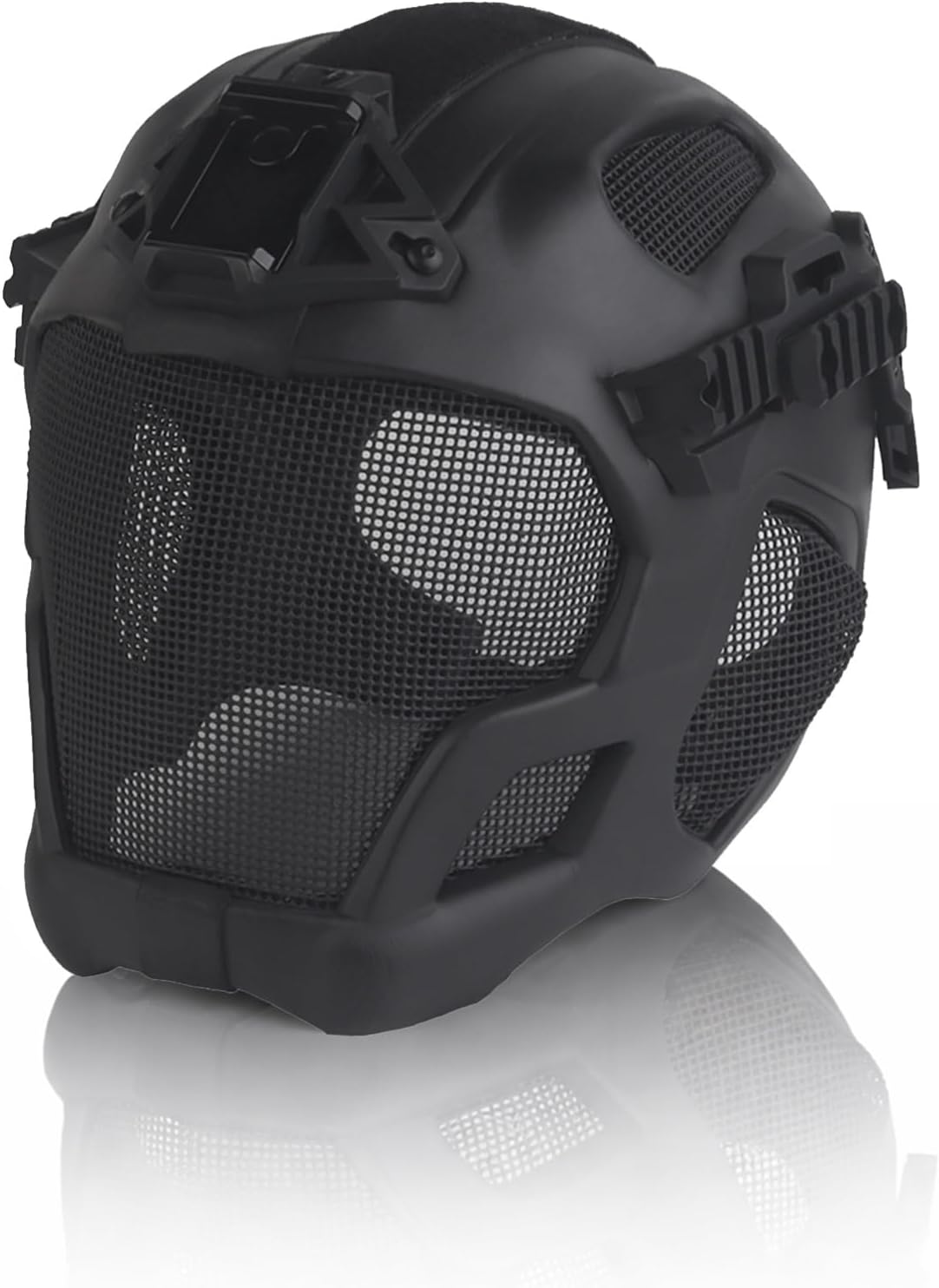 Airsoft Mask Full Face Steel Mesh Tactical Masks with NVG Mount Side Rail for Outdoor Sports, Paintball & Airsoft Battles