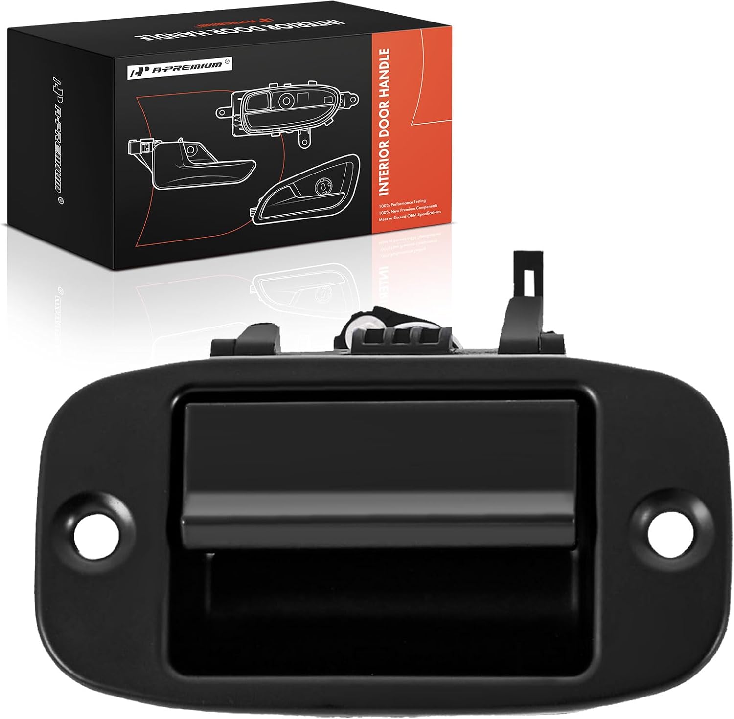 A-Premium Rear Left Driver Side Interior Door Handle Compatible with Dodge Ram 1500 1998-2001, Ram 2500 1998-2002, Ram 3500 1999-2002, 4-Door Only, Smooth Black, Replace# 55275109