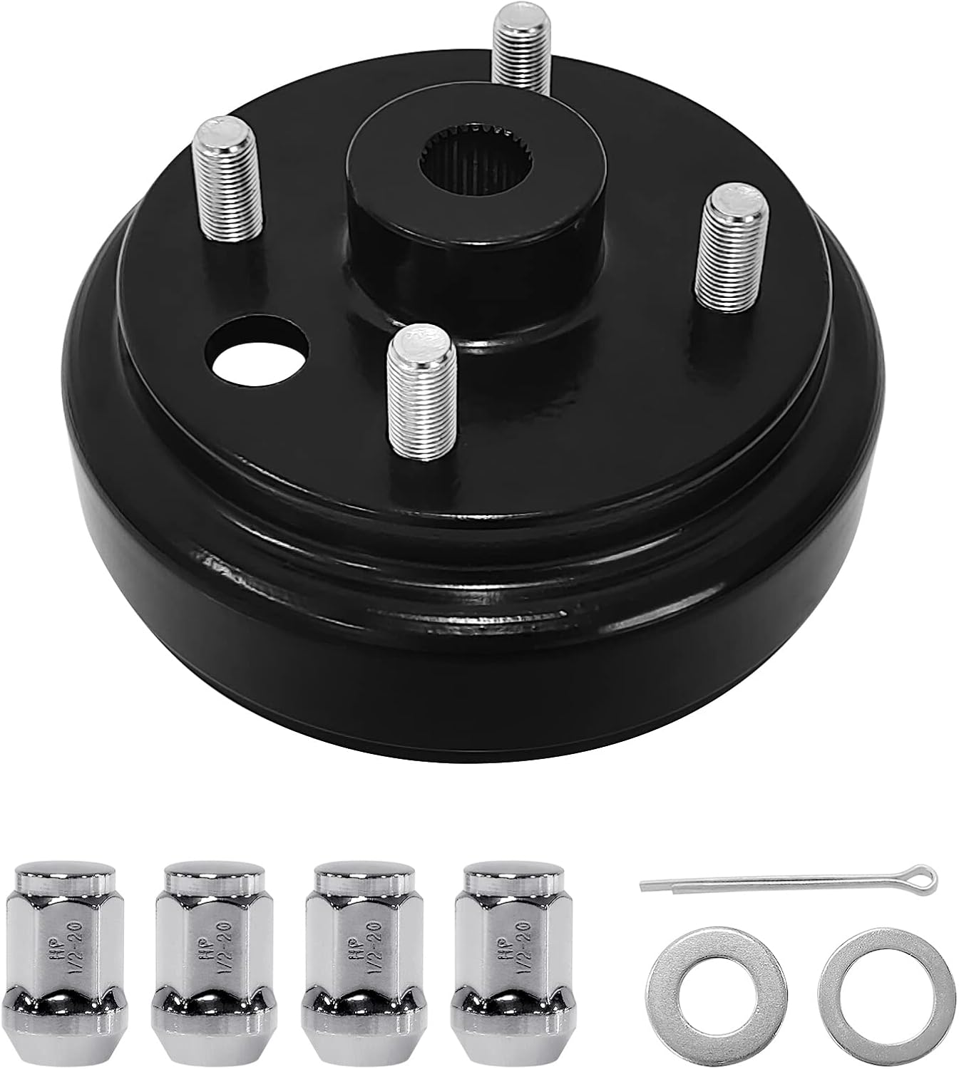 MOSNAI 0.75 Inch 24 Splines Hole Golf Cart EZGO TXT Brake Drum Hub Assembly for