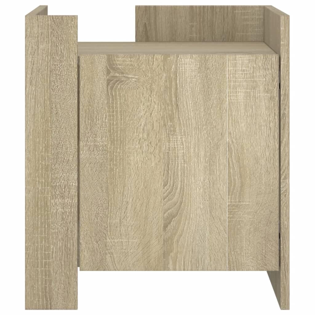 Stilvoller Nachttisch aus Holzwerkstoff mit Stauraum, feuchtigkeitsbeständig und stabil für Schlafzimmer oder Wohnzimmer, Montagemöglichkeiten beidseitig