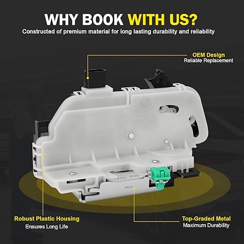 Miniatura 5 de 5421813 Actuador de bloqueo de puerta delantera izquierda del lado del conductor compatible con Ford Explorer F-150 Lobo Taurus Lincoln Mark LT,