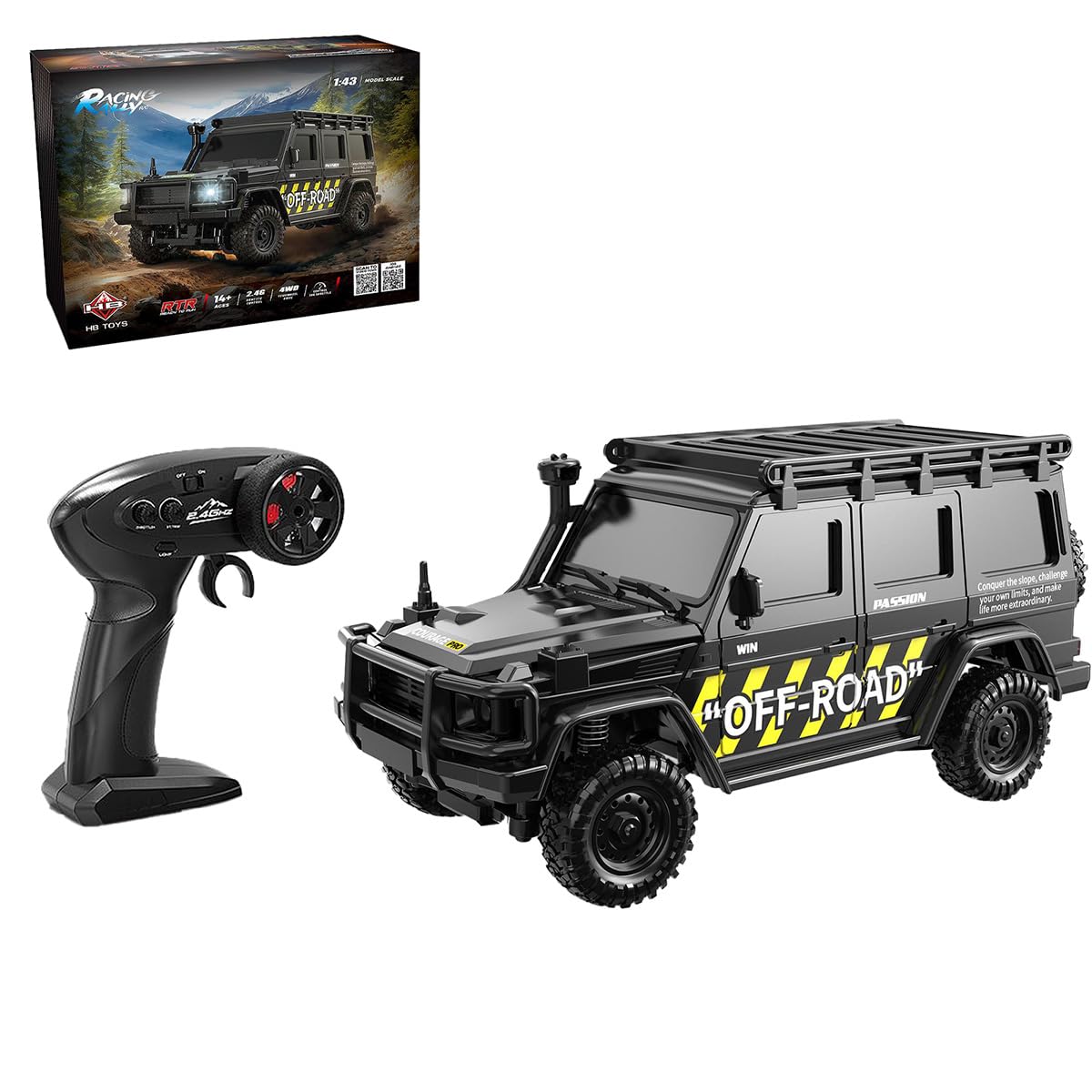 RCXTechPro 1/43 Mini RC Climbing Car 4WD Off Road Truck with APP Control 2.4GHz Remote, Full Proportional Monster Truck Drift Car with LED Lights and Adjustable Speed for Adults