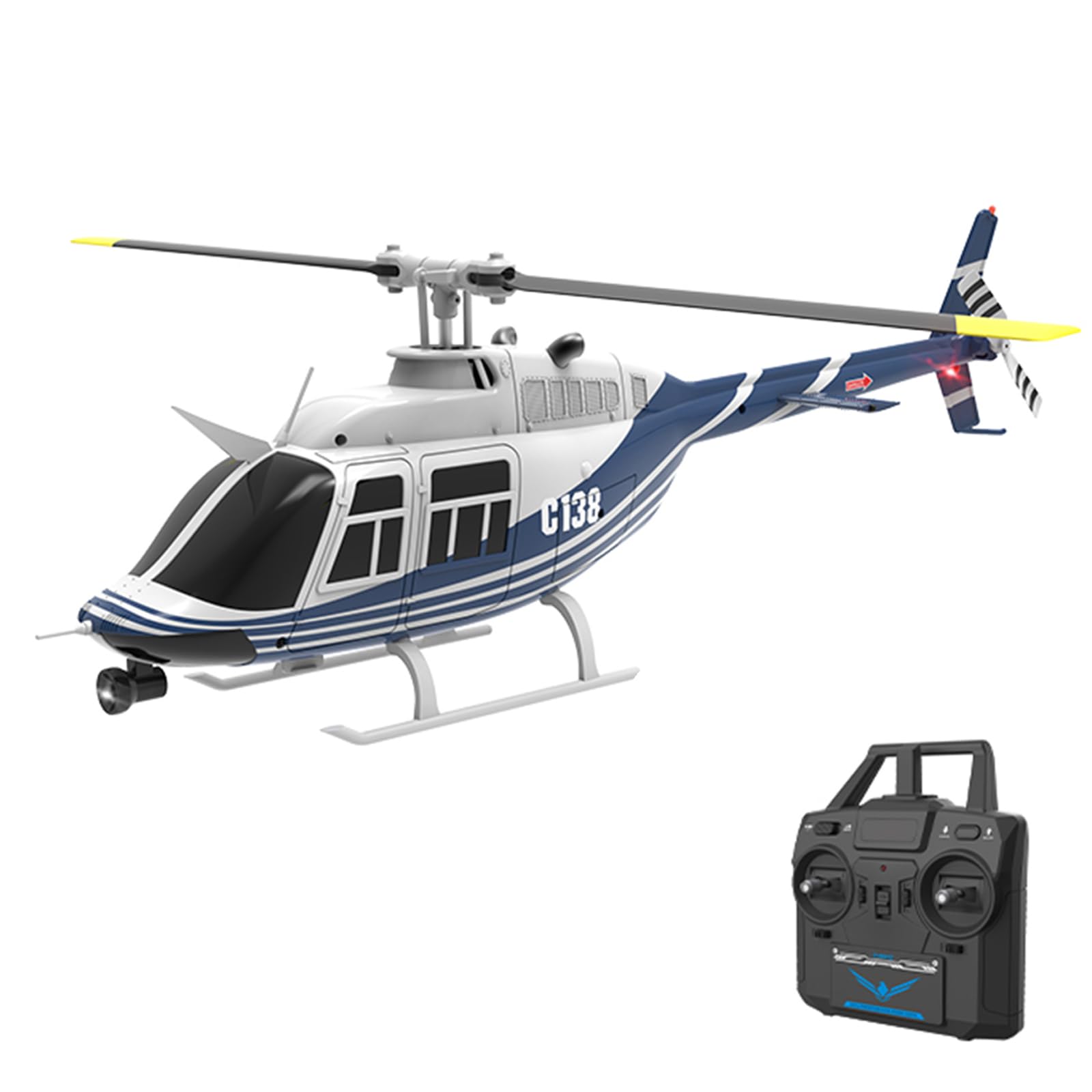 Elicottero di controllo da 2 4 GHz 4CH Elica singola con stabilizzazione giroscopio 6 - Rotolo di decollo con un clic Posizionamento del flusso ottico Decollo Atterraggio Altitudine Hold Crash - RC