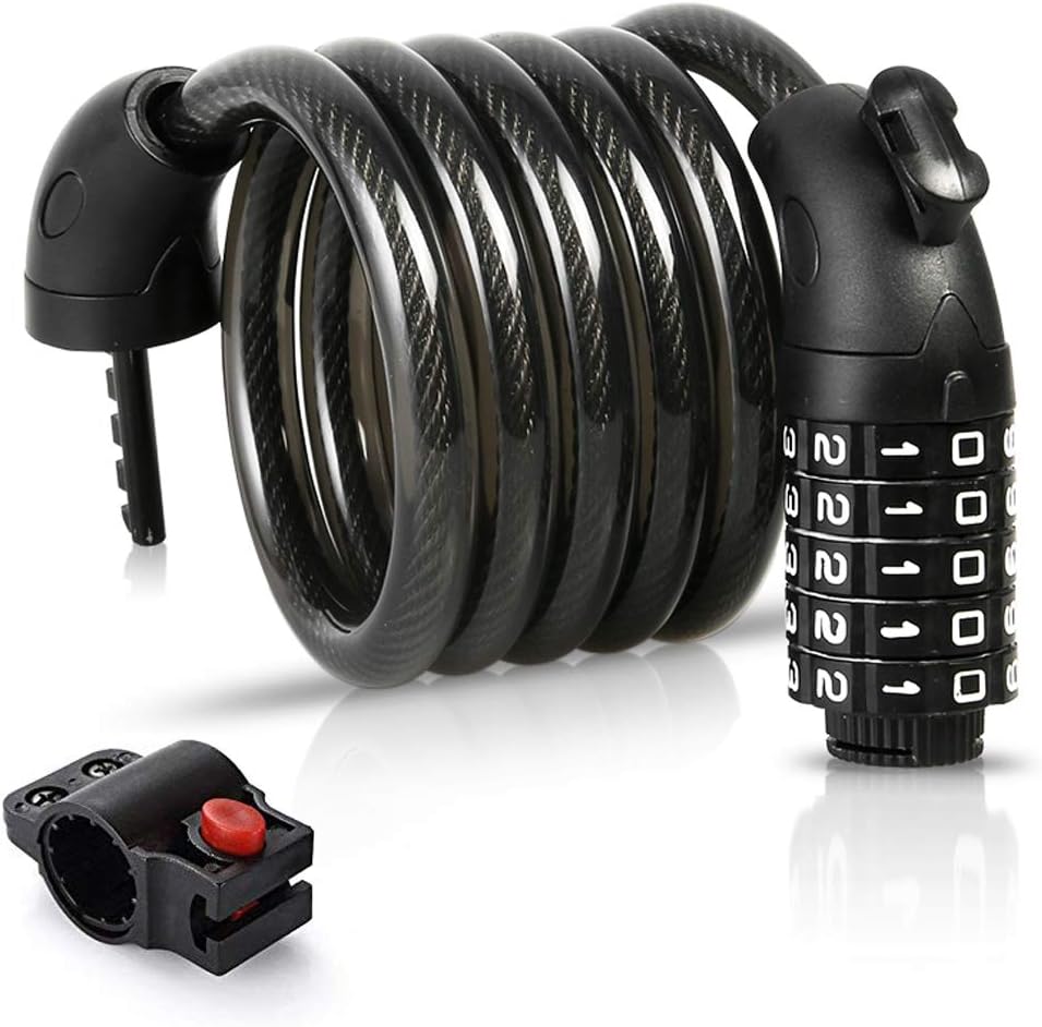 Bike Lock Cable, 4 Feet Resettable Combination Bicycle Lock Cycling Lock High Security Bike