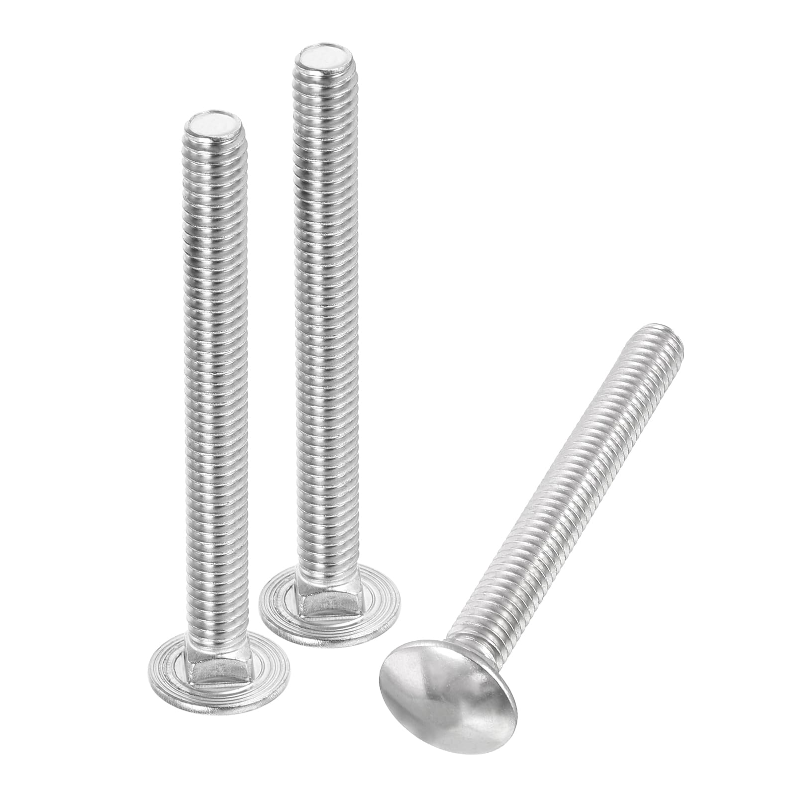 QUARKZMAN 25pz Bullone a Carrozza 5/16-18x3" Viti a Testa Rotonda Argento
