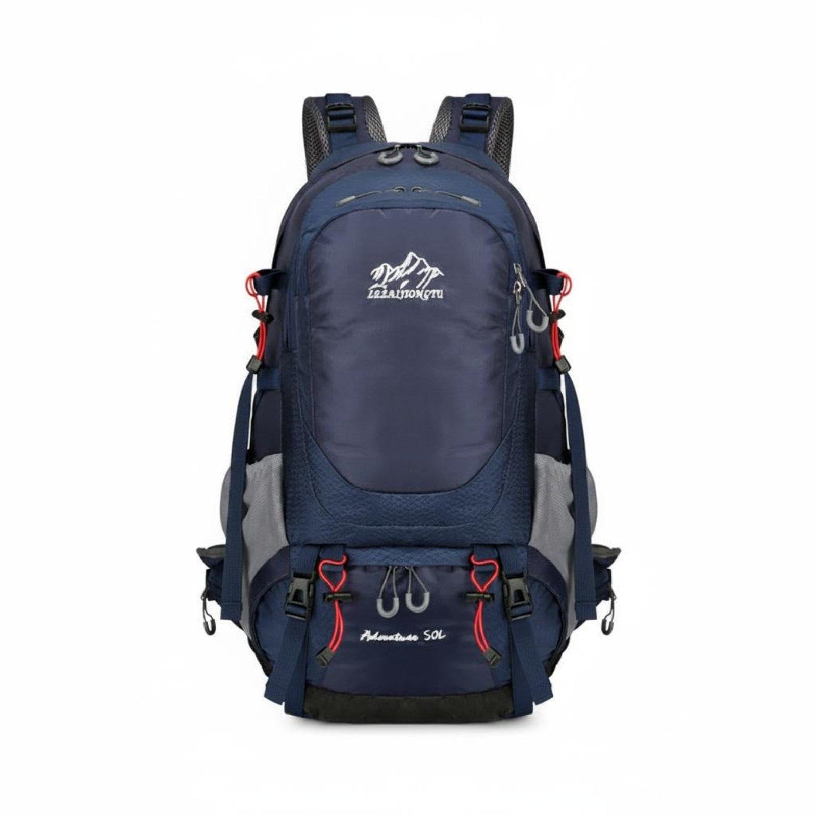 50L Hiking Backpack Large Capacity Backpack Water Resistant Travel Rucksack for Men Blue-image-8