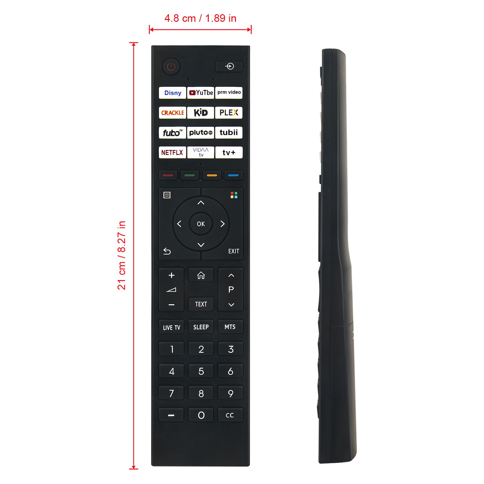 Allimity CT-95079 - Mando a distancia de repuesto para Toshiba Smart TV CT95079 32V35MU 43V35MU 343213
