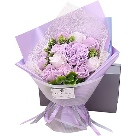 Amazon Co Jp ソープフラワー プレゼント 人気 花束 造花 フラワーギフト 石鹸花 ギフトボックス付き 母の日のプレゼント 枯れない花 バラ 彼女 花束 ブーケ 誕生日 記念日 開店祝い お見舞い 入学 卒業 敬老の日 贈り物 メッセージカード付き ホーム キッチン