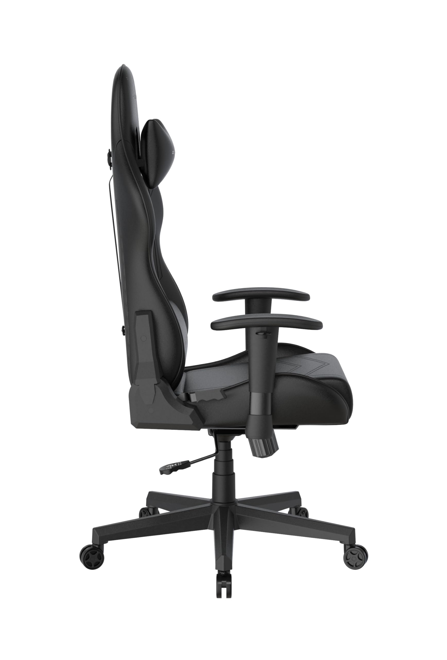 Robas Lund DXRacer Prince L PF132 krzesło gamingowe/biurowe/biurowe, z funkcją przechylania, krzesło gamingowe, z regulacją wysokości, ergonomiczny fotel szefa, kolor czarny