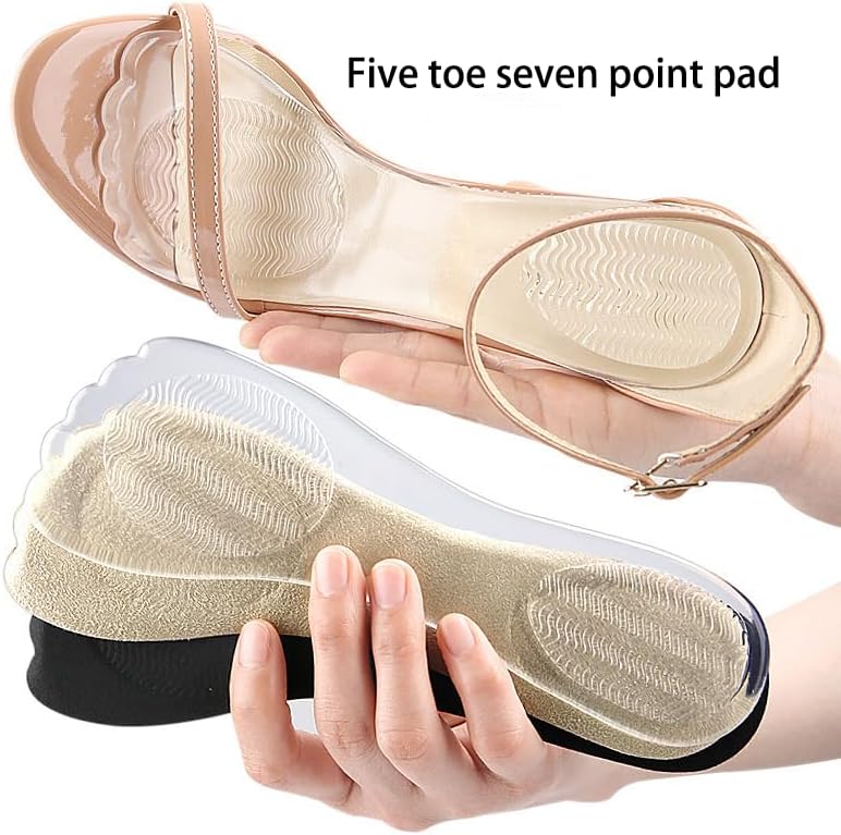2 Pairs Women's 3/4 Gel Insoles for High Heels, Non-Slip Adhesive Comfort Cushion Shoe Inserts for Sandals, Flats, Boots, and Pumps (Clear) - Image 5