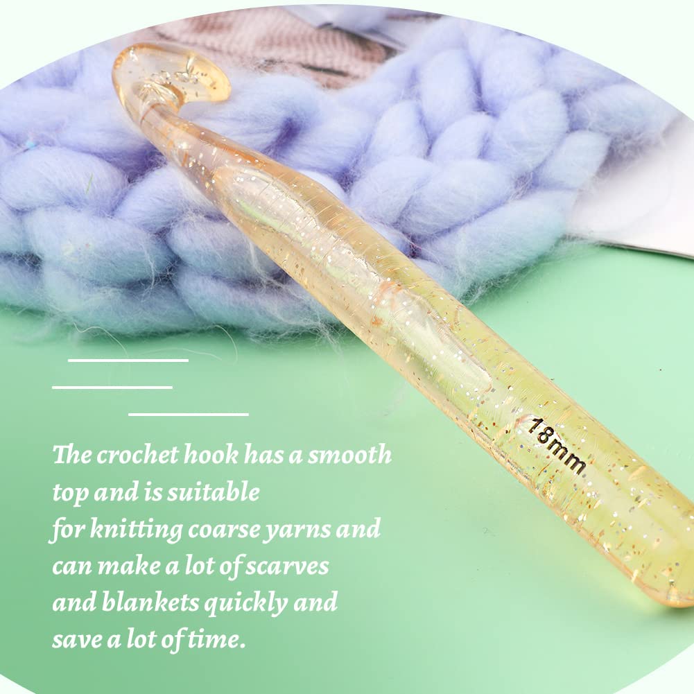 SUVSOON 18mm Large Crochet Hook, Knitting Crochet Handle, Ergonomic Grip Crochet Hooks - Image 3