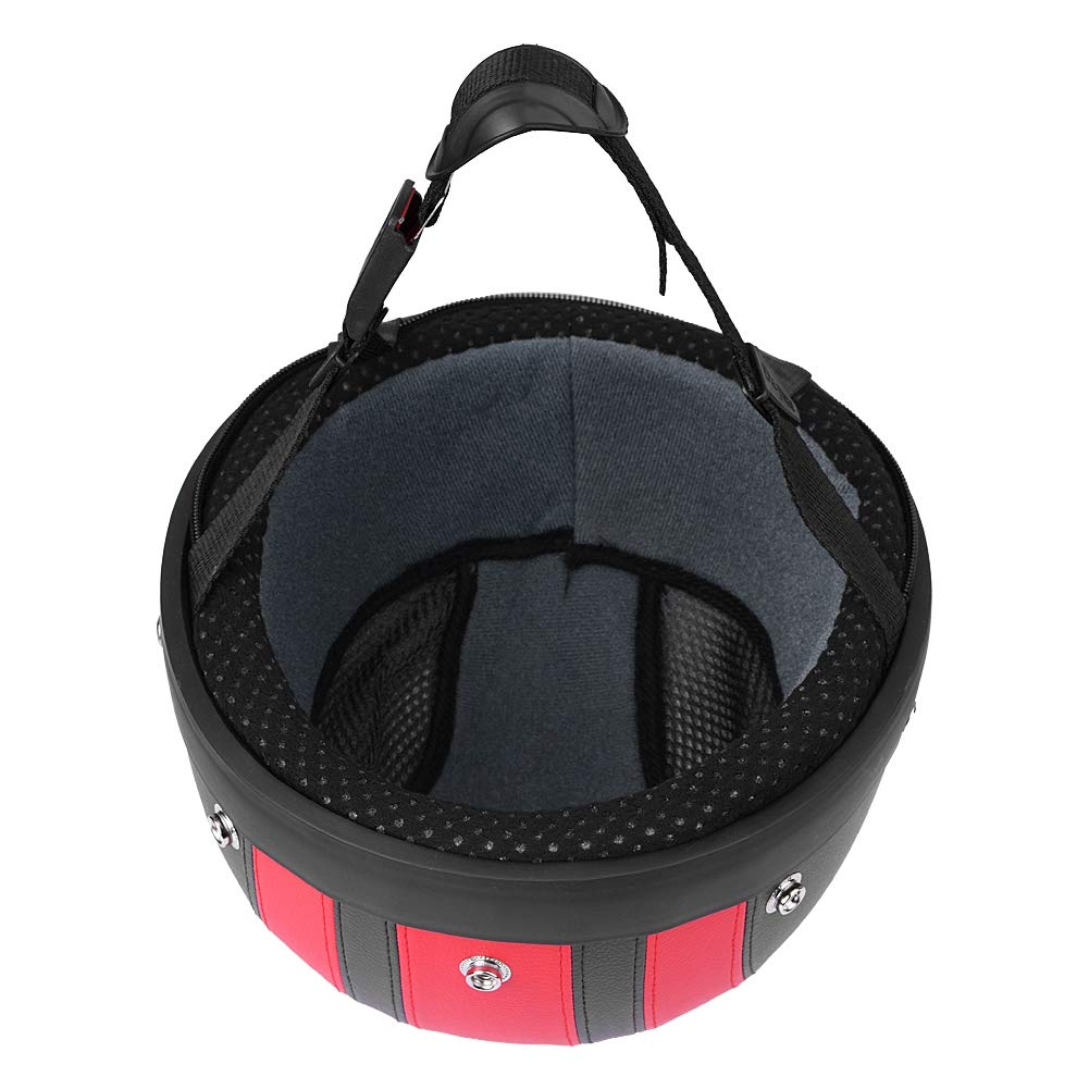 Casque de Securitè pour Moto avec Lunettes Pare Soleil Casque Moto Modulable Casque de Vélo Durable Casque Partique pour Moto Vélo(Rouge)