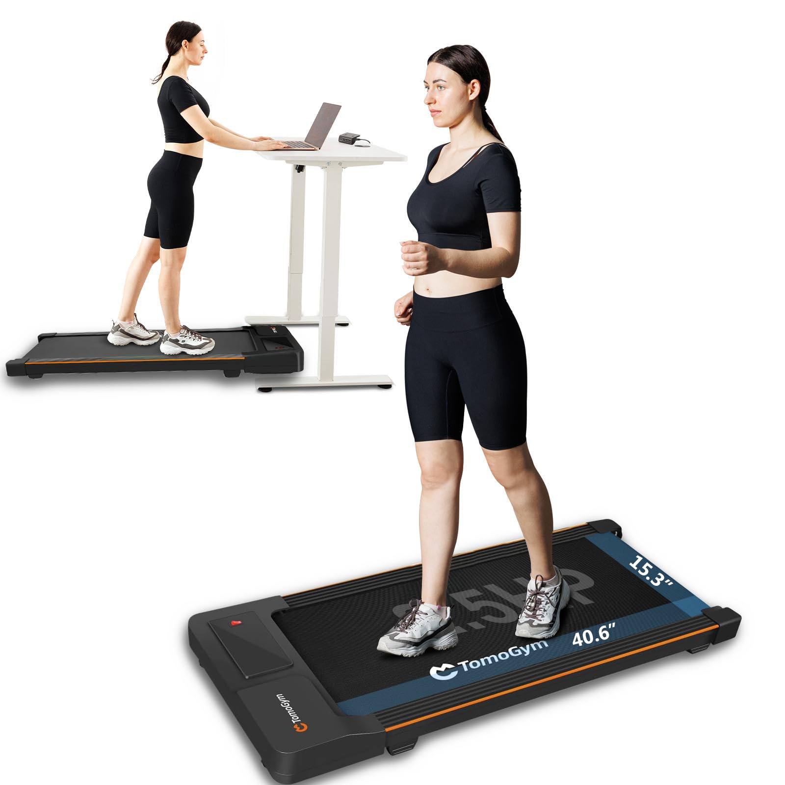 Walking Pad, 2-in-1 Treadmill for Home & Office, Portable Under Desk Treadmill Walking Jogging Machine with Remote Control