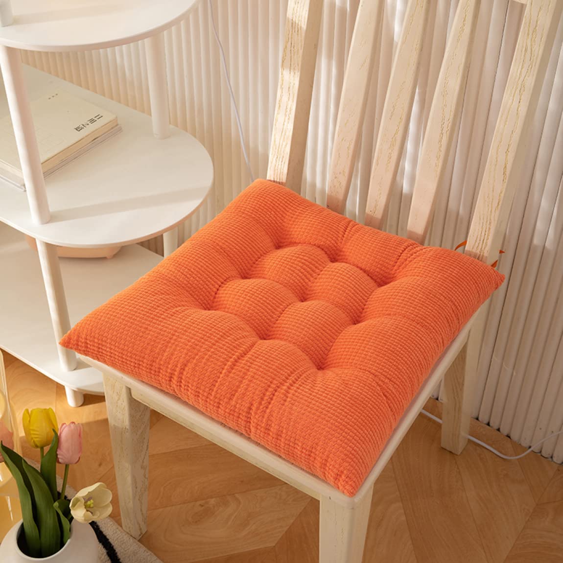 Amazon.co.jp: [KUZQIM] クッション 座布団 チェアパッド オレンジ