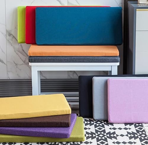 Miniatura 3 de Cojín de banco personalizado para interiores y exteriores, cojines de banco de piano con lazos, antideslizantes, para porche, ventana de bahía,