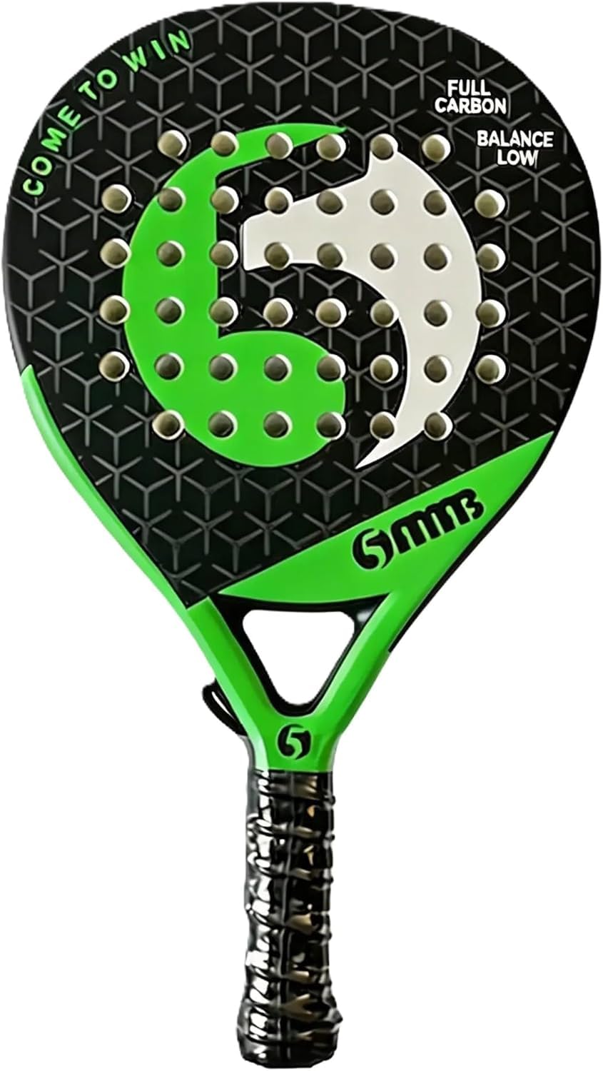 Femti Raquette de padel en 100 % fibre de carbone, raquette de padel professionnelle pour adultes, légère et durable, en mousse EVA ultra douce, parfaite pour les débutants et les joueurs de tous âges