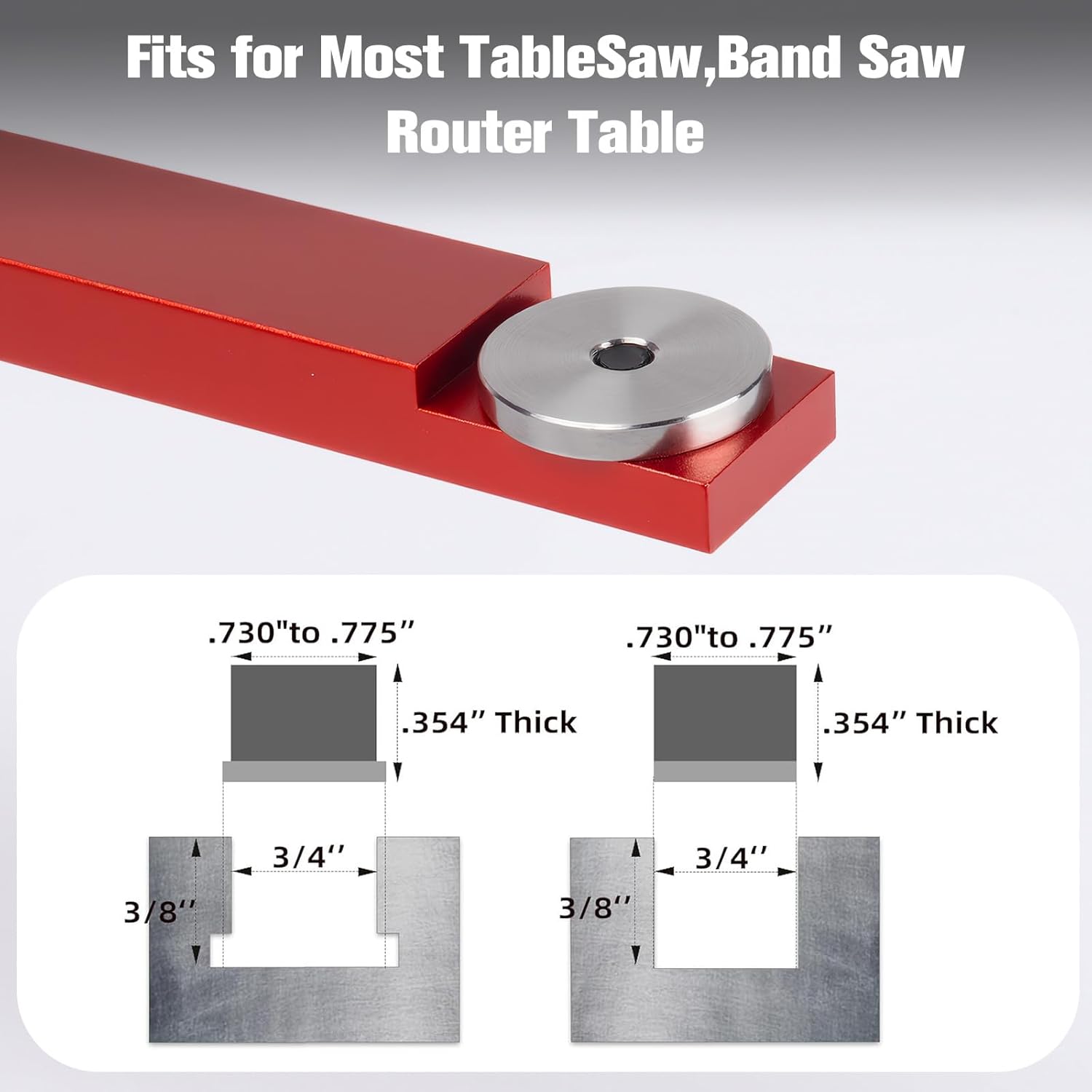 Table Saw Miter Gauge with Micro Adjustable Flip Stop and Extendable Fence and Quick Angle Stop for Table Saw Band Saw Router Table Fit 3/8 x 3/4" T Slot for Miter Cut